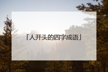 人开头的四字成语