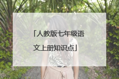 人教版七年级语文上册知识点