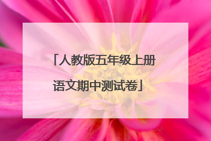 人教版五年级上册语文期中测试卷