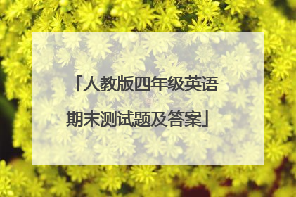 人教版四年级英语期末测试题及答案