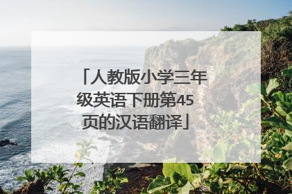 人教版小学三年级英语下册第45页的汉语翻译