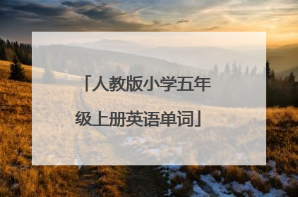 人教版小学五年级上册英语单词