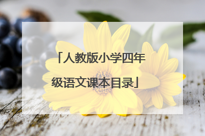 人教版小学四年级语文课本目录
