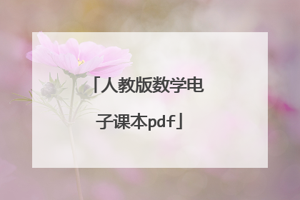 人教版数学电子课本pdf