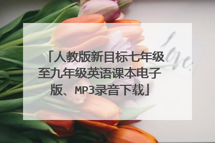 人教版新目标七年级至九年级英语课本电子版、MP3录音下载