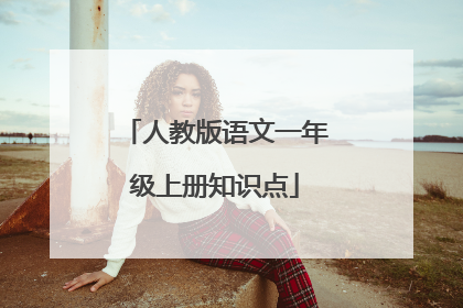 人教版语文一年级上册知识点