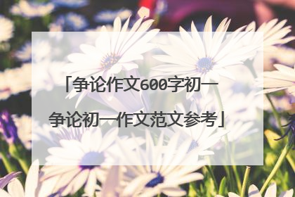 争论作文600字初一 争论初一作文范文参考