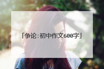 争论:初中作文600字