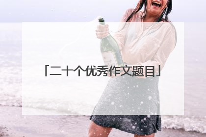 二十个优秀作文题目