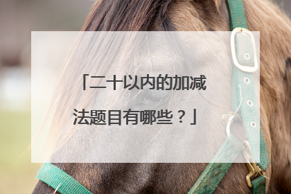 二十以内的加减法题目有哪些？