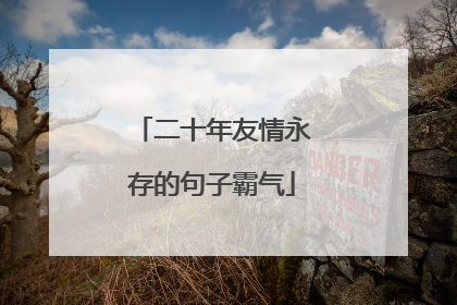 二十年友情永存的句子霸气