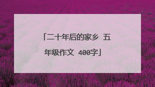 二十年后的家乡 五年级作文 400字
