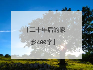 二十年后的家乡400字
