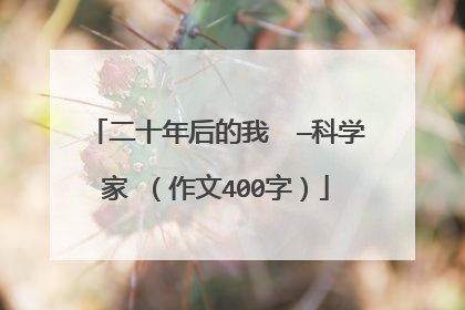 二十年后的我――—科学家 (作文400字)