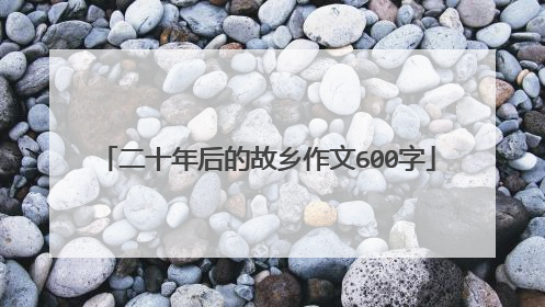 二十年后的故乡作文600字