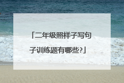 二年级照样子写句子训练题有哪些?