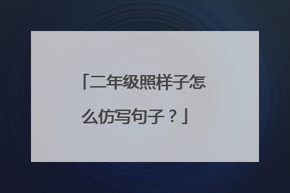 二年级照样子怎么仿写句子?
