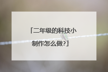 二年级的科技小制作怎么做?