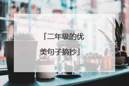 二年级的优美句子摘抄