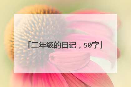 二年级的日记,50字