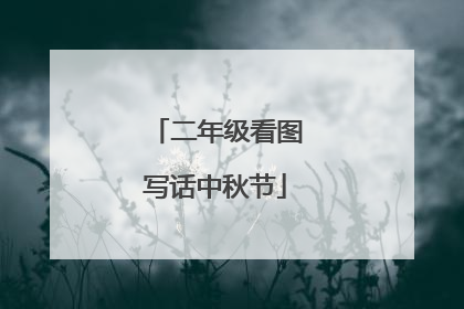 二年级看图写话中秋节