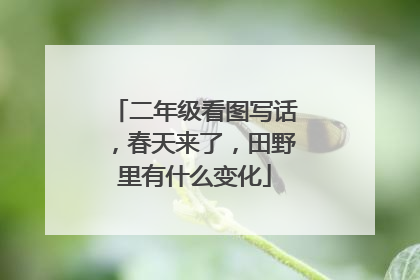 二年级看图写话,春天来了,田野里有什么变化