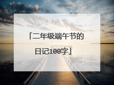 二年级端午节的日记100字
