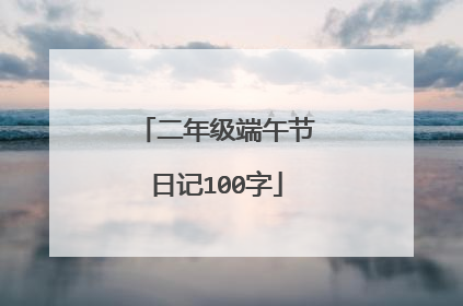 二年级端午节日记100字