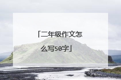 二年级作文怎么写50字