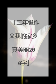 二年级作文我的家乡真美丽200字