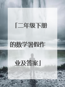 二年级下册的数学暑假作业及答案