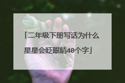 二年级下册写话为什么星星会眨眼睛40个字