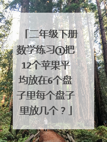 二年级下册数学练习①把12个苹果平均放在6个盘子里每个盘子里放几个?