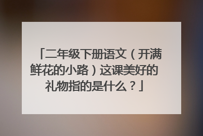 二年级下册语文（开满鲜花的小路）这课美好的礼物指的是什么？