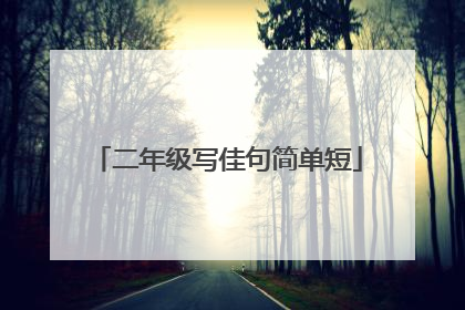 二年级写佳句简单短