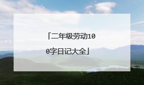 二年级劳动100字日记大全