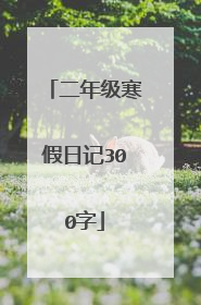 二年级寒假日记300字