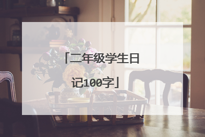 二年级学生日记100字