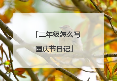 二年级怎么写国庆节日记