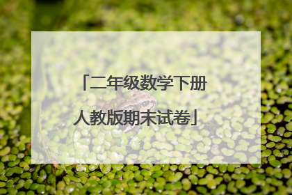 二年级数学下册人教版期末试卷