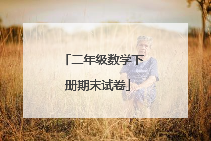 二年级数学下册期末试卷