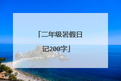 二年级暑假日记200字