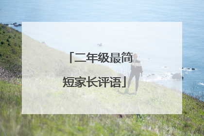 二年级最简短家长评语