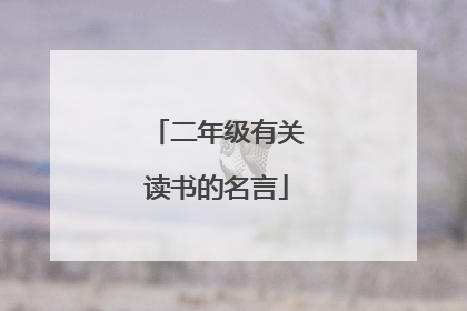 二年级有关读书的名言