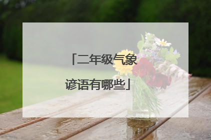 二年级气象谚语有哪些