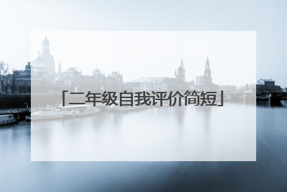 二年级自我评价简短