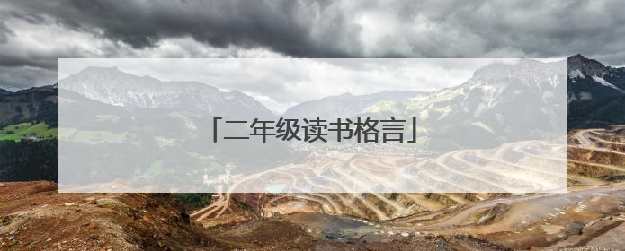 二年级读书格言