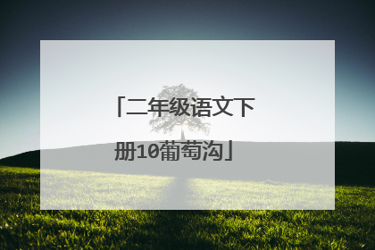 二年级语文下册10葡萄沟