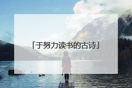 于努力读书的古诗