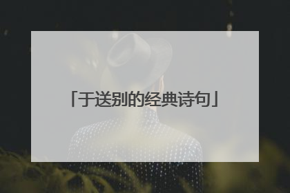 于送别的经典诗句